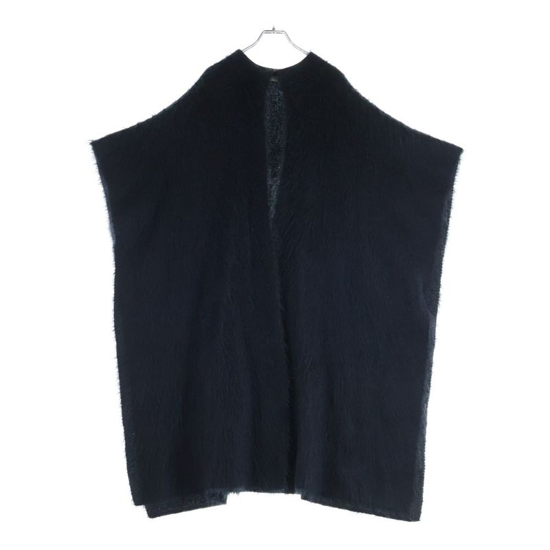 Dior Mohair Silk Blend Long Cardigan Poncho Black