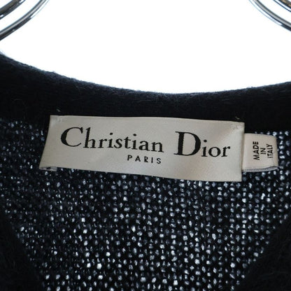 Dior Mohair Silk Blend Long Cardigan Poncho Black