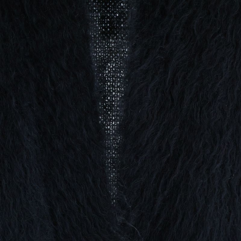 Dior Mohair Silk Blend Long Cardigan Poncho Black