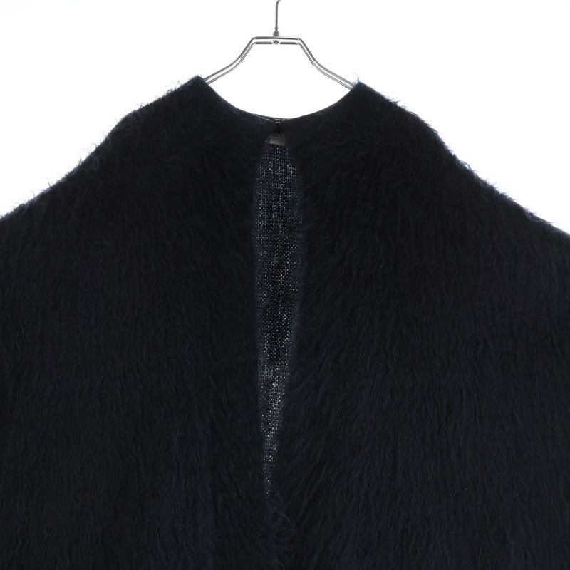 Dior Mohair Silk Blend Long Cardigan Poncho Black