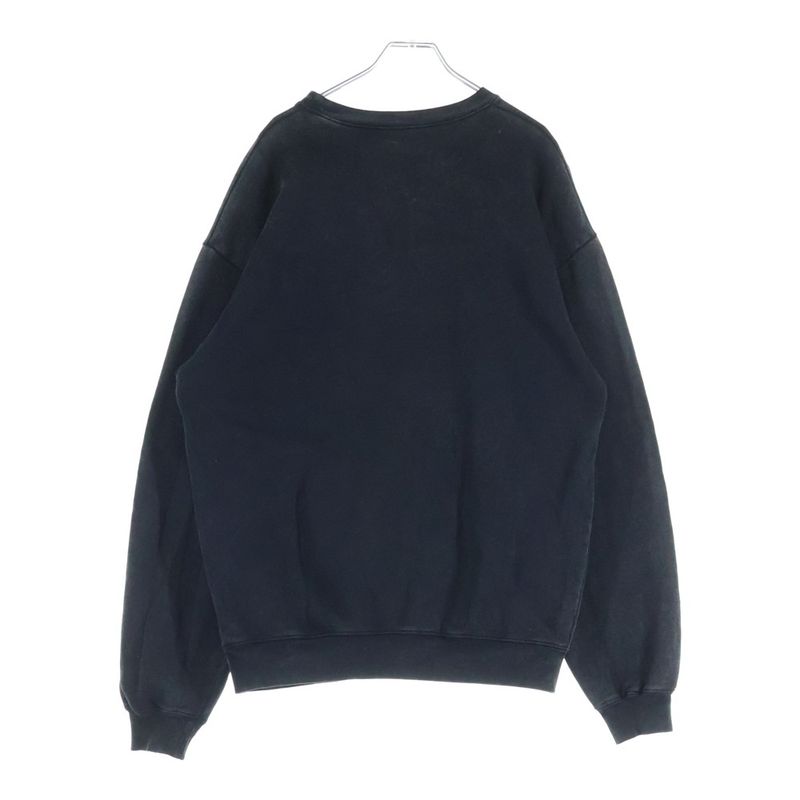 Balenciaga BB Interlocking Front Print Crew Neck Long Sleeve T-Shirt Black
