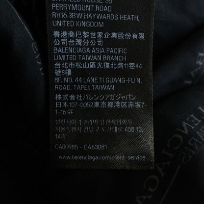 Balenciaga Logo Print All Over Pattern Long Sleeve Shirt Black
