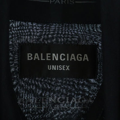 Balenciaga Logo Print All Over Pattern Long Sleeve Shirt Black