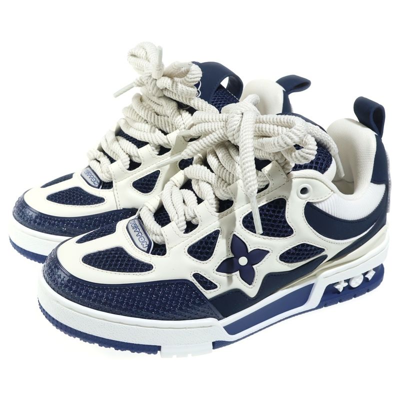 Louis Vuitton LV Skateline Mesh Contrast Low Cut Sneakers Navy White Navywhite