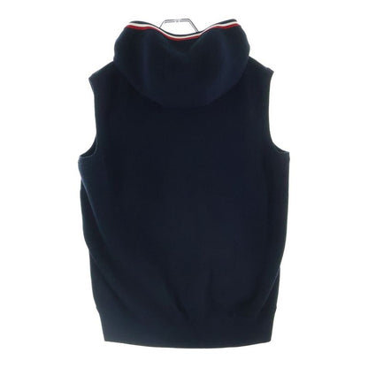 Moncler Patch Logo Down Cut Replacement Zip Up Knit Vest Navy