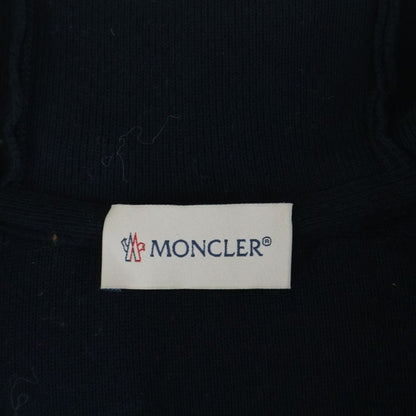 Moncler Patch Logo Down Cut Replacement Zip Up Knit Vest Navy