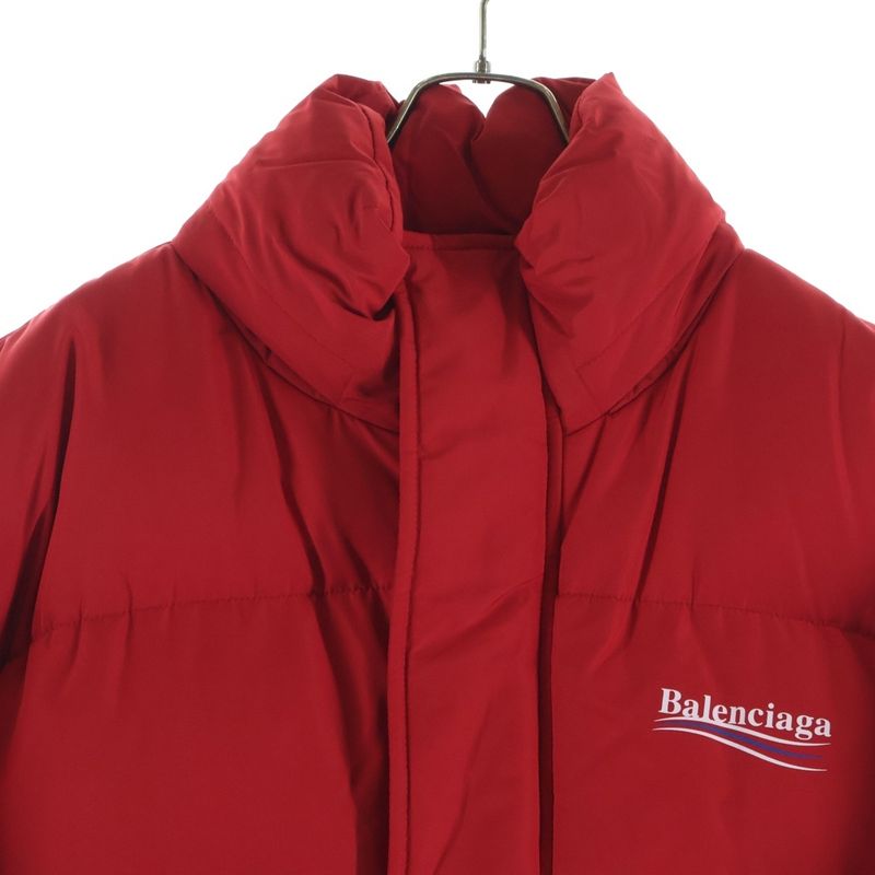 Balenciaga Campaign Logo Down Jacket Red