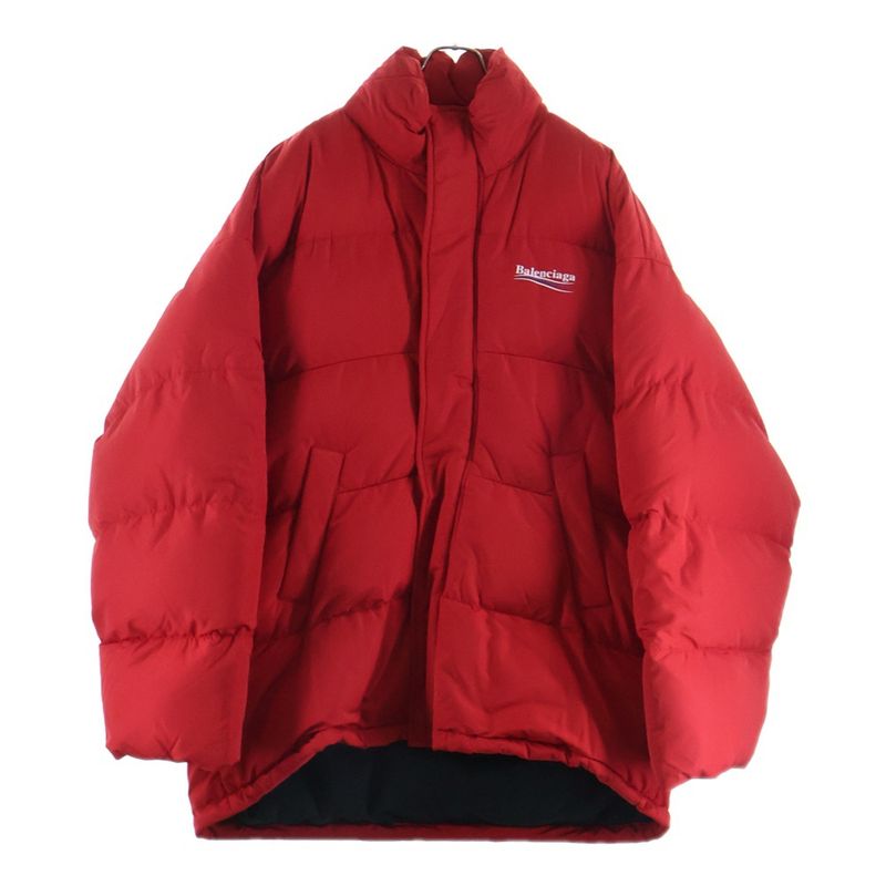 Balenciaga Campaign Logo Down Jacket Red