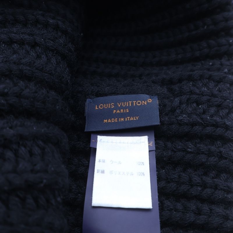 Louis Vuitton Only LV Beanie Knit Hat Black