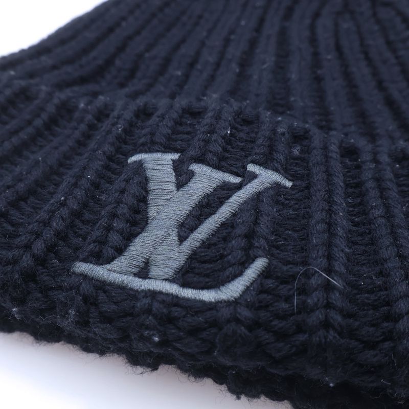 Louis Vuitton Only LV Beanie Knit Hat Black