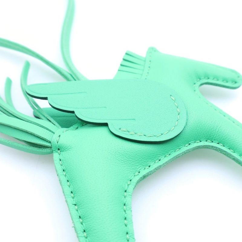 Hermes Pegasus PM Bag Charm Vere Comic Light Green Agneau Milo Swift