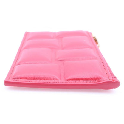 Bottega Veneta Patting Leather Card Case Red