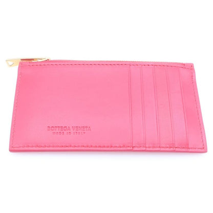 Bottega Veneta Patting Leather Card Case Red