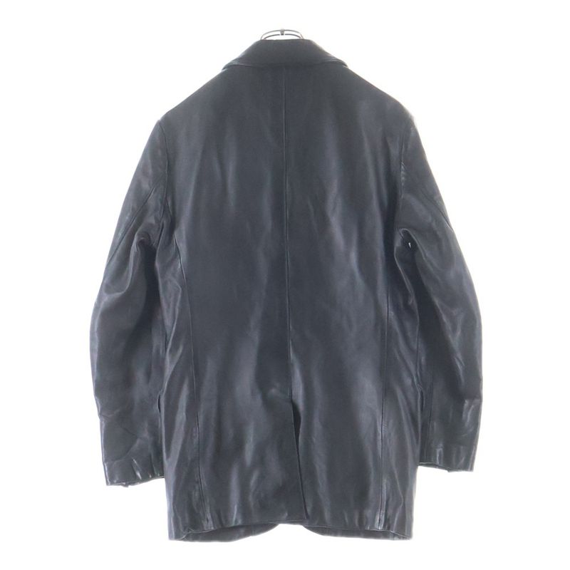 Chrome Hearts Leather Tailored Jacket with Floral Button Cross Patch