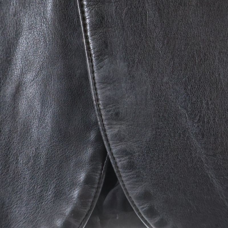Chrome Hearts Leather Tailored Jacket with Floral Button Cross Patch