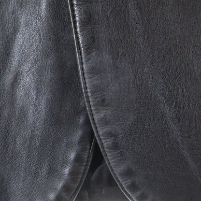 Chrome Hearts Leather Tailored Jacket with Floral Button Cross Patch