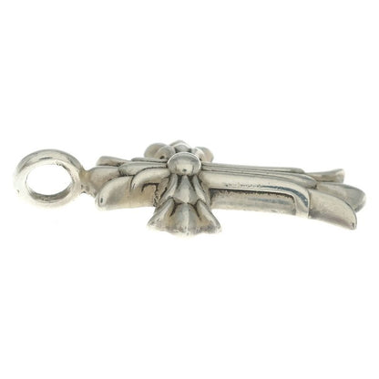Chrome Hearts Dbl CH Crs Double Cross Charm Pendant Top Silver