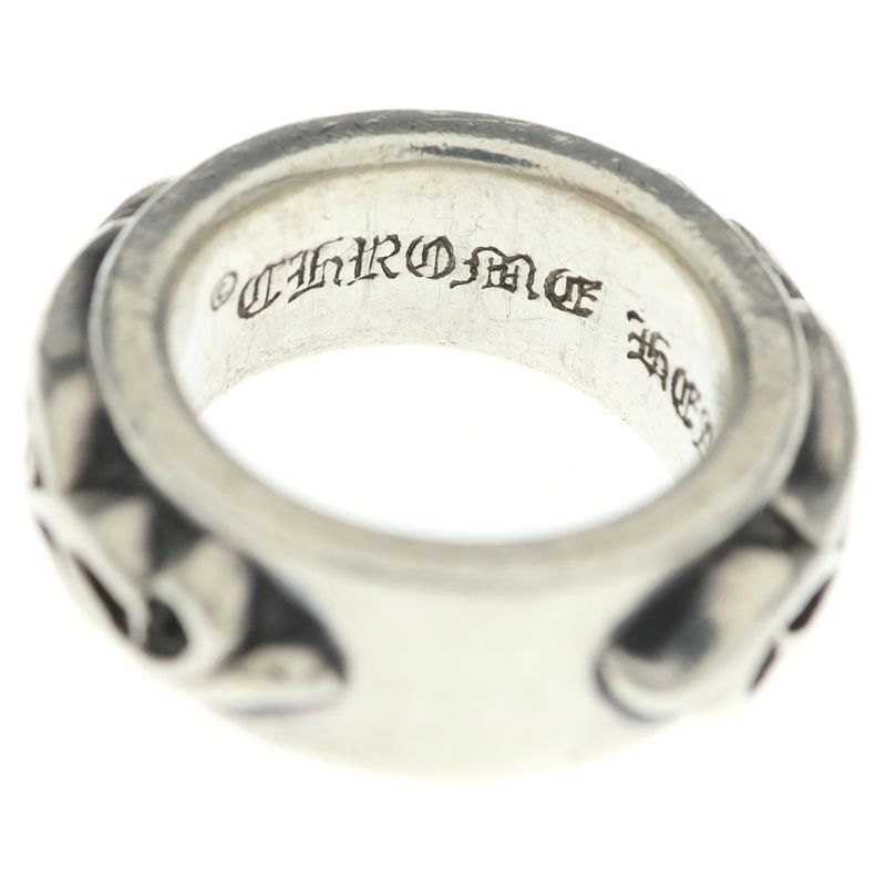 Chrome Hearts Dbl Narrow Vine Band Double Ring Silver