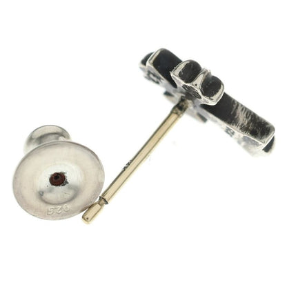 Chrome Hearts CH Crss 2 Fat Crossfat Stud Earrings Silver