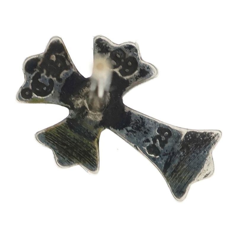 Chrome Hearts CH Crss 2 Fat Crossfat Stud Earrings Silver