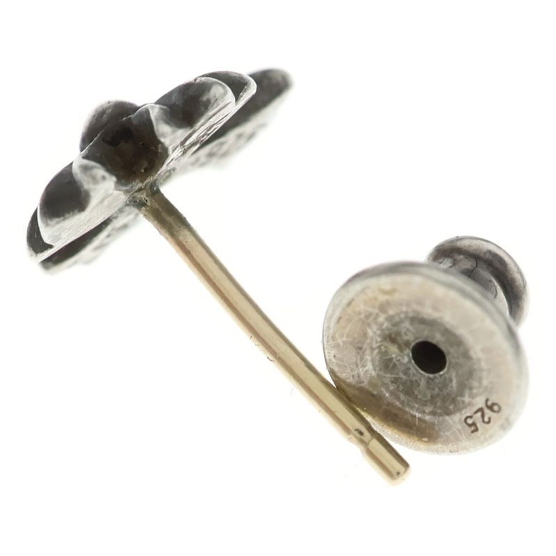 Chrome Hearts No2 CH Crs Cross Stud Silver Earrings