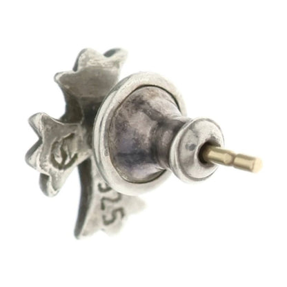 Chrome Hearts No2 CH Crs Cross Stud Silver Earrings