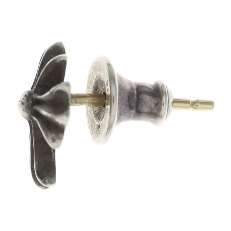 Chrome Hearts No2 CH Crs Cross Stud Silver Earrings