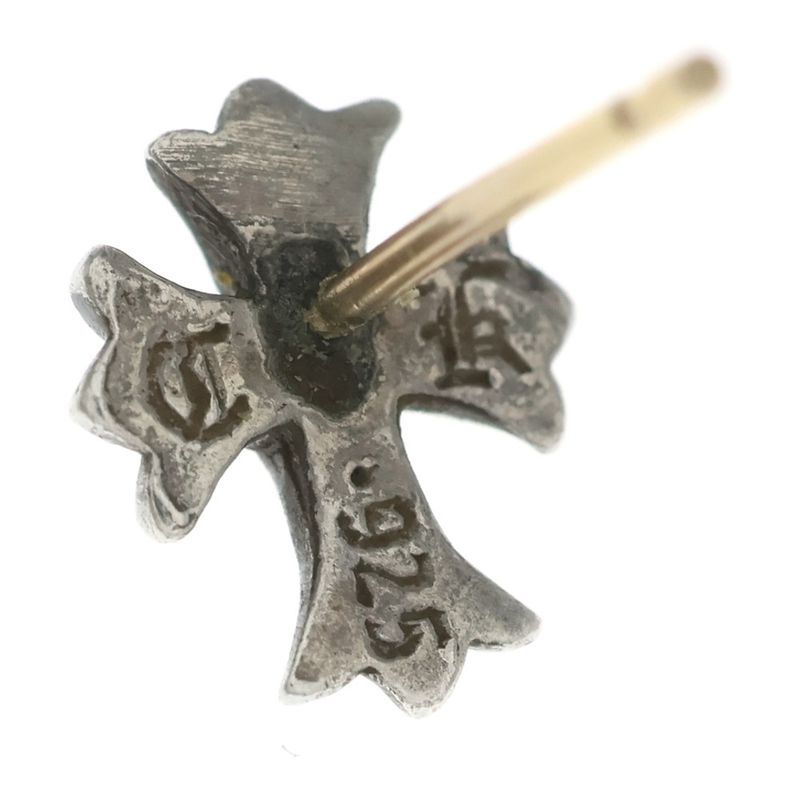 Chrome Hearts No2 CH Crs Cross Stud Silver Earrings