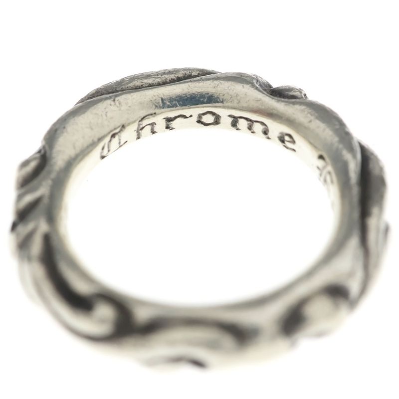 Chrome Hearts Scrl Band Scroll Ring Silver