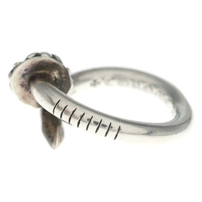 Chrome Hearts Nail Crsball Cross Ball Ring Silver