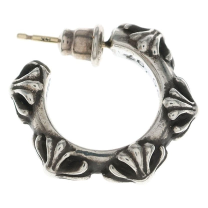 Chrome Hearts Hoop Cross Band Earrings Silver
