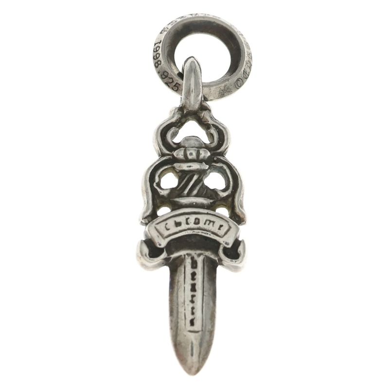 Chrome Hearts 5 Dagger Daga Charm Pendant Top Silver
