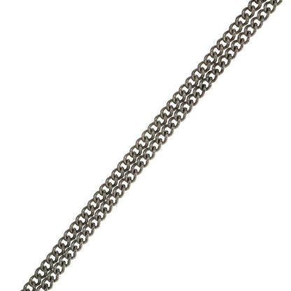 Chanel Camellia CC Logo Necklace Pendant Chain Silver