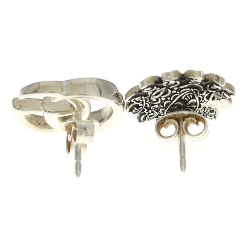 Gucci Double Flower Studs Earrings Silver