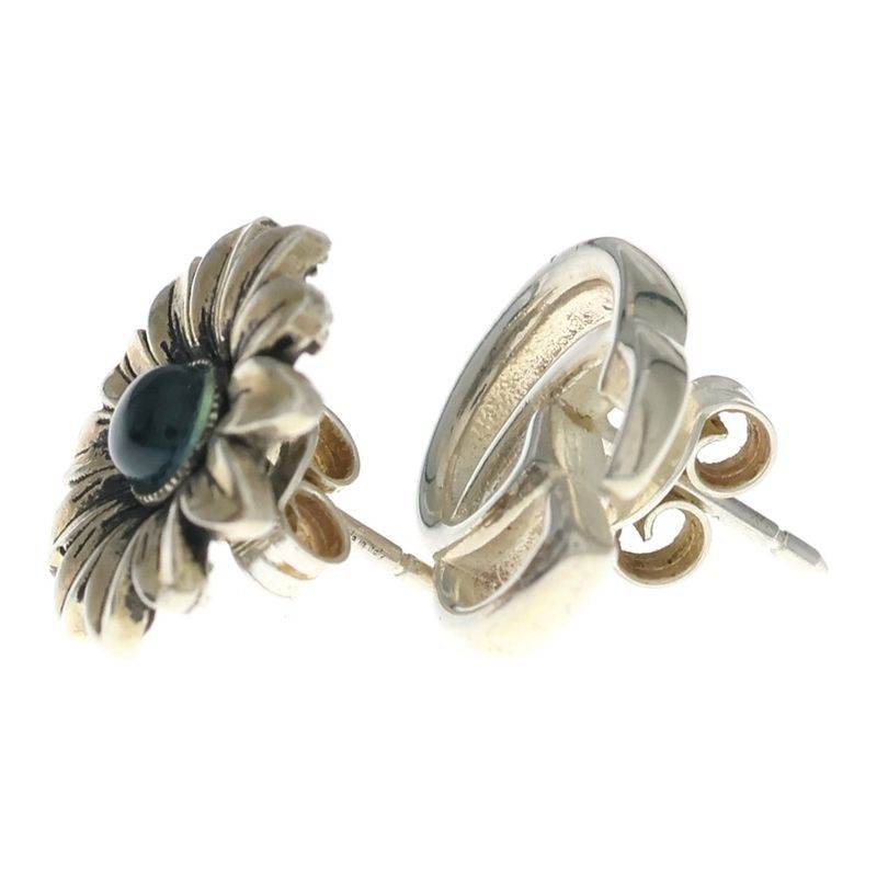 Gucci Double Flower Studs Earrings Silver