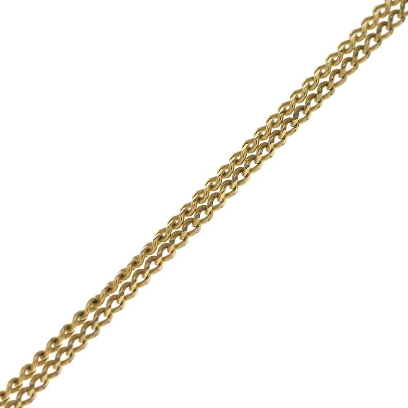 Celine Triomphe Rhinestone Necklace Pendant Chain Gold