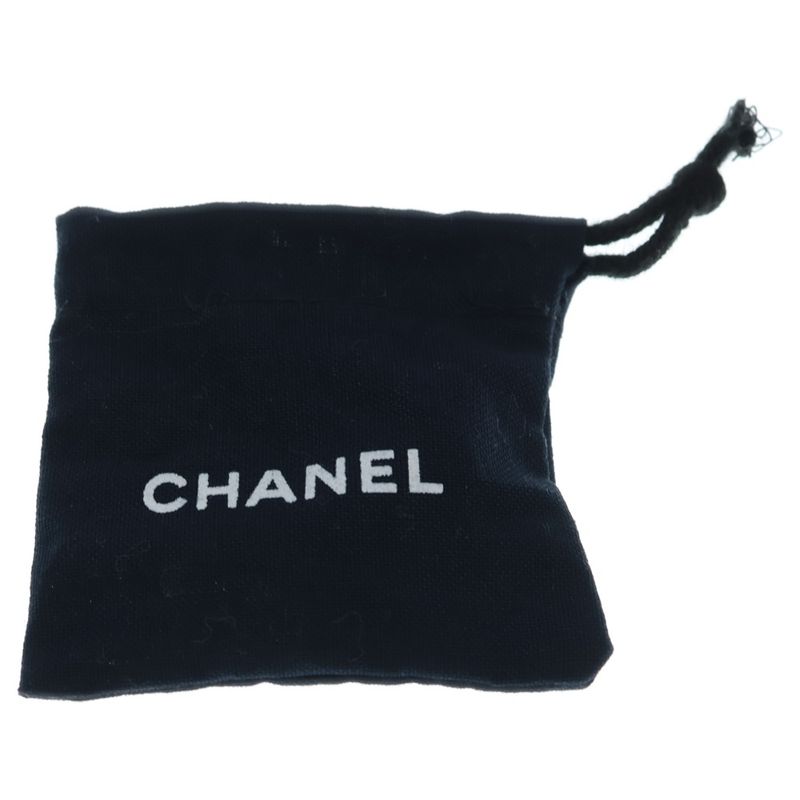 Chanel CC Logo Rhinestone Round Ring Black Pink