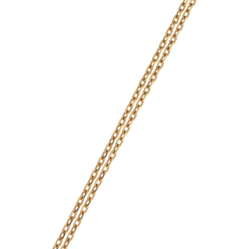 Hermes Pop Necklace Pendant Chain Pink Gold Light Red