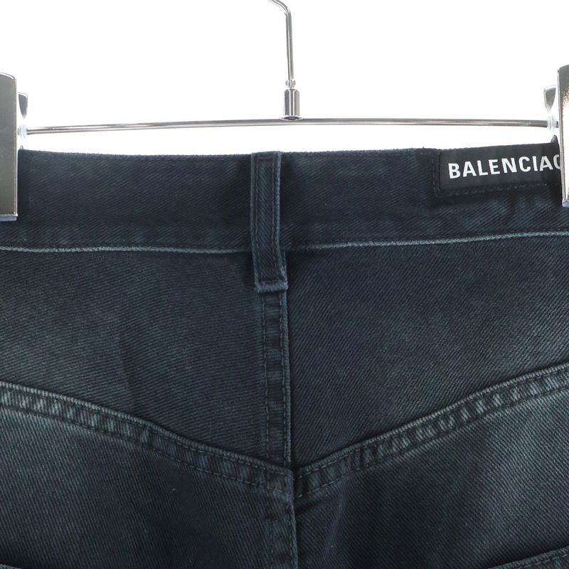 Balenciaga Double Front Wide Leg Jeans Pants