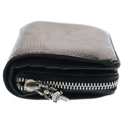 Chrome Hearts SQ Zip Bill Square Leather Wallet Black
