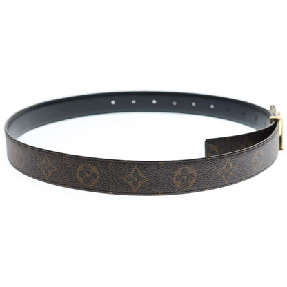 Louis Vuitton Reversible Logo Buckle Monogram Belt Brown