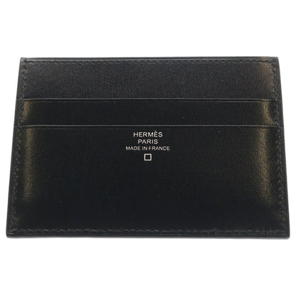 Hermes Cheval Picto Leather Card Case Black