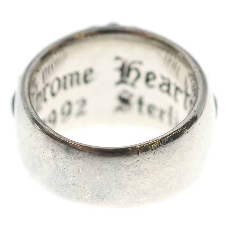Chrome Hearts Flrl Crs Floral Cross Ring Silver