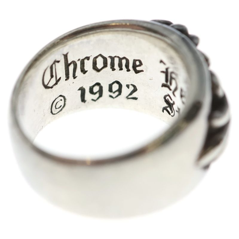 Chrome Hearts Flrl Crs Floral Cross Ring Silver