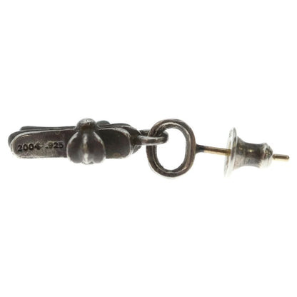 Chrome Hearts Bby Pprchn Baby Fat Cross Drop Earrings Silver