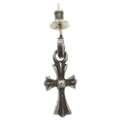 Chrome Hearts Bby Pprchn Baby Fat Cross Drop Earrings Silver