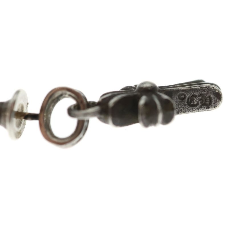 Chrome Hearts Bby Pprchn Baby Fat Cross Drop Earrings Silver