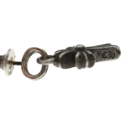 Chrome Hearts Bby Pprchn Baby Fat Cross Drop Earrings Silver