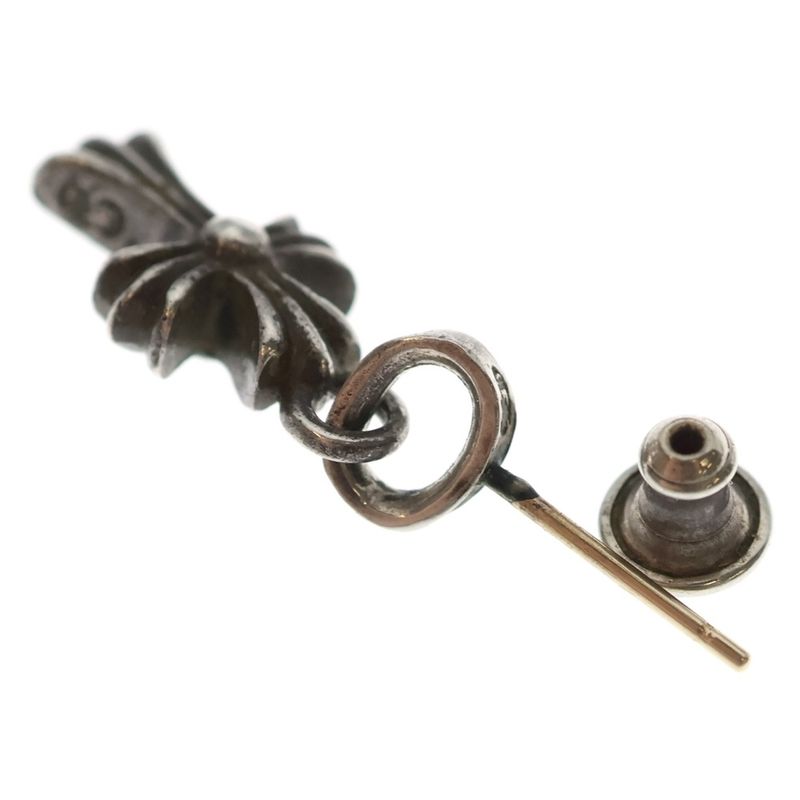 Chrome Hearts Bby Pprchn Baby Fat Cross Drop Earrings Silver