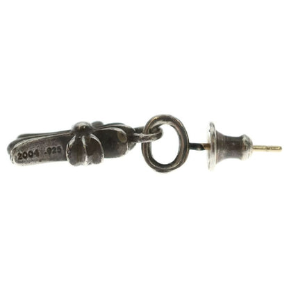 Chrome Hearts Bby Pprchn Baby Fat Cross Drop Earrings Silver